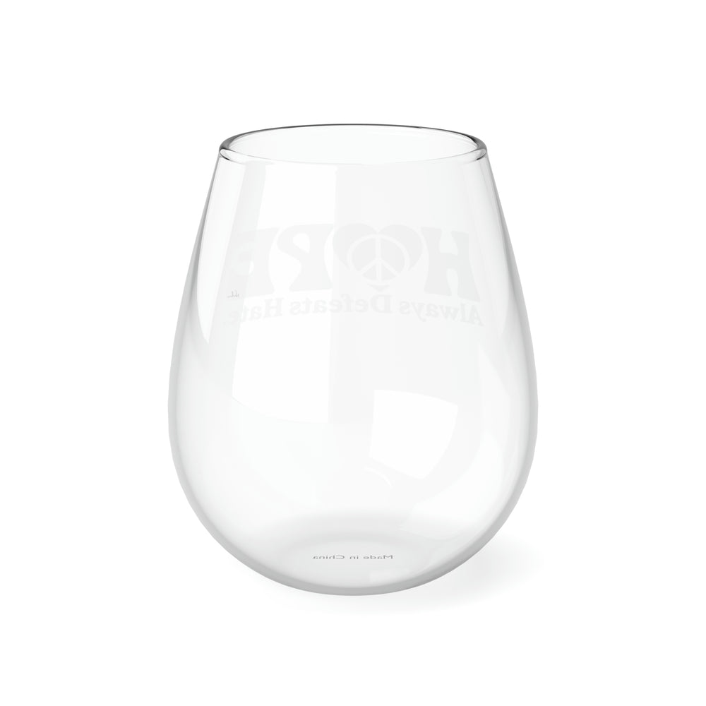 Hope Always Defeats Hate - Stemless Glass, 11.75oz