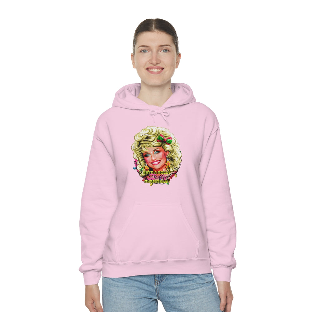 Have A Holly Dolly Christmas! - Unisex Heavy Blend™ Hooded Sweatshirt