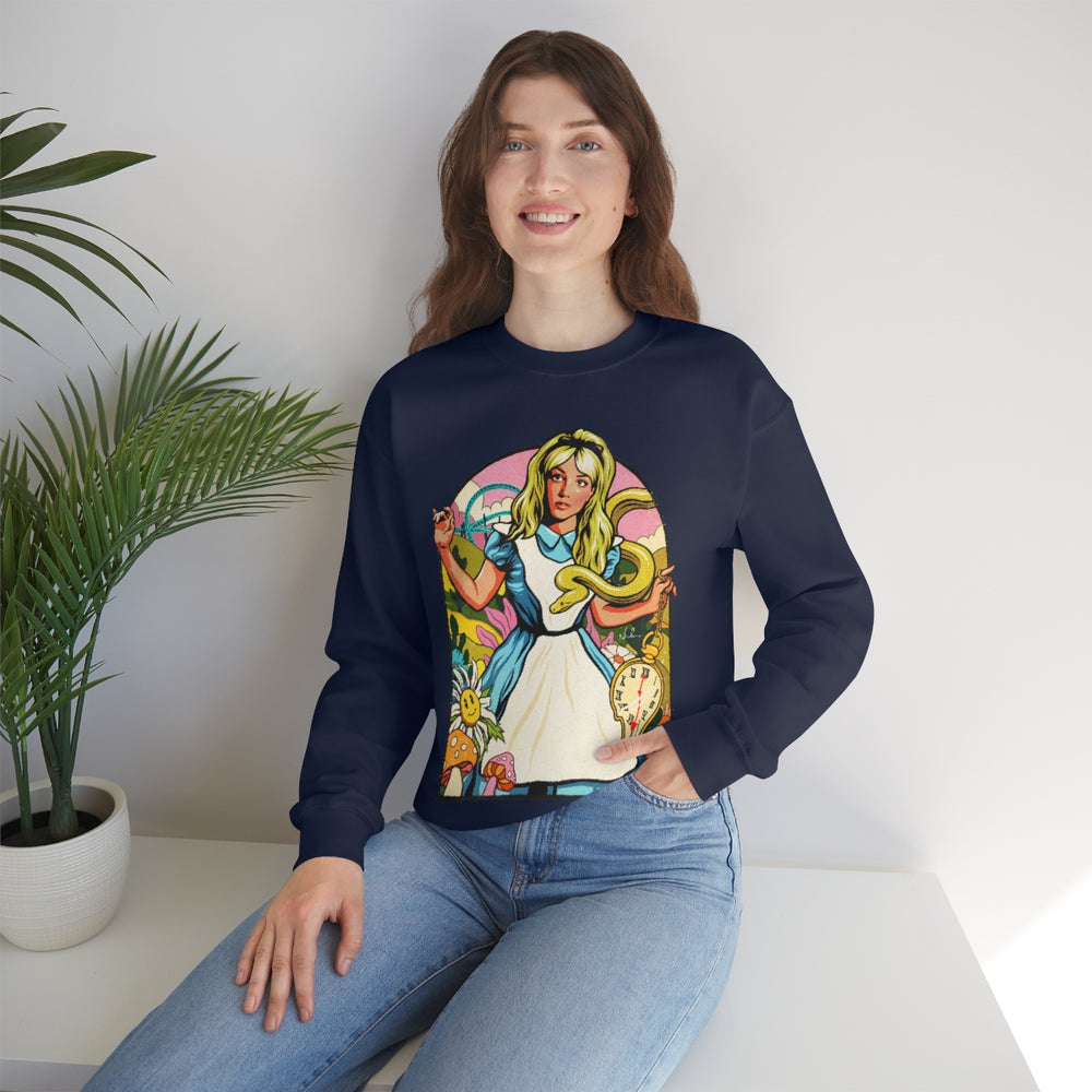 Down The Rabbit Hole [Australian-Printed] - Unisex Heavy Blend™ Crewneck Sweatshirt