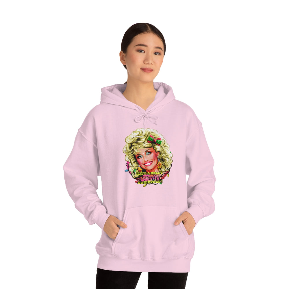 Have A Holly Dolly Christmas! - Unisex Heavy Blend™ Hooded Sweatshirt