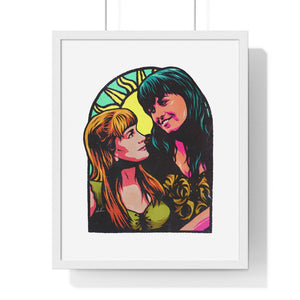 XENA X GABRIELLE - Premium Framed Vertical Poster