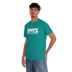 Hope Always Defeats Hate [Australian-Printed] - Unisex Heavy Cotton Tee