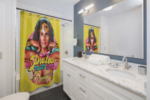 PROTECT TRANS LIVES - Shower Curtains
