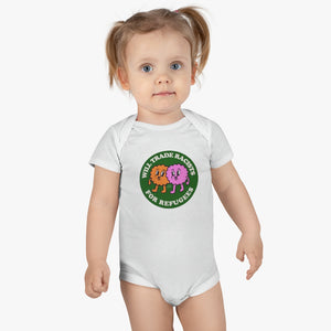 Will Trade Racists For Refugees - Baby Short Sleeve Onesie®