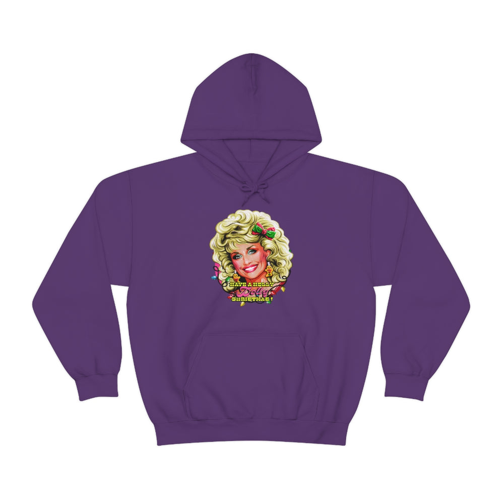 Have A Holly Dolly Christmas! - Unisex Heavy Blend™ Hooded Sweatshirt