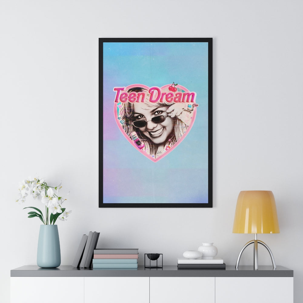 TEEN DREAM [Coloured BG] - Premium Framed Vertical Poster