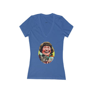 LIZZIE BIRDSWORTH - Women's Jersey Short Sleeve Deep V-Neck Tee