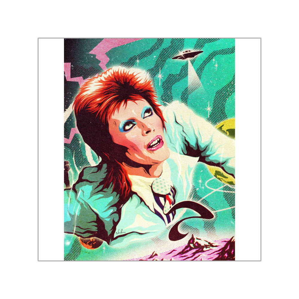 GALACTIC BOWIE - Square Vinyl Stickers