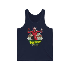 VAXXED + RELAXED - Unisex Jersey Tank - Unisex Jersey Tank