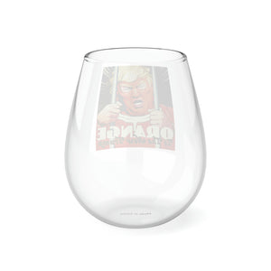 Orange Is The New Trump - Stemless Glass, 11.75oz