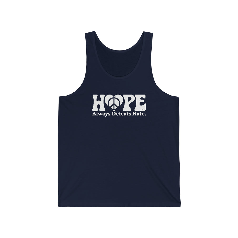 Hope Always Defeats Hate - Unisex Jersey Tank - Unisex Jersey Tank