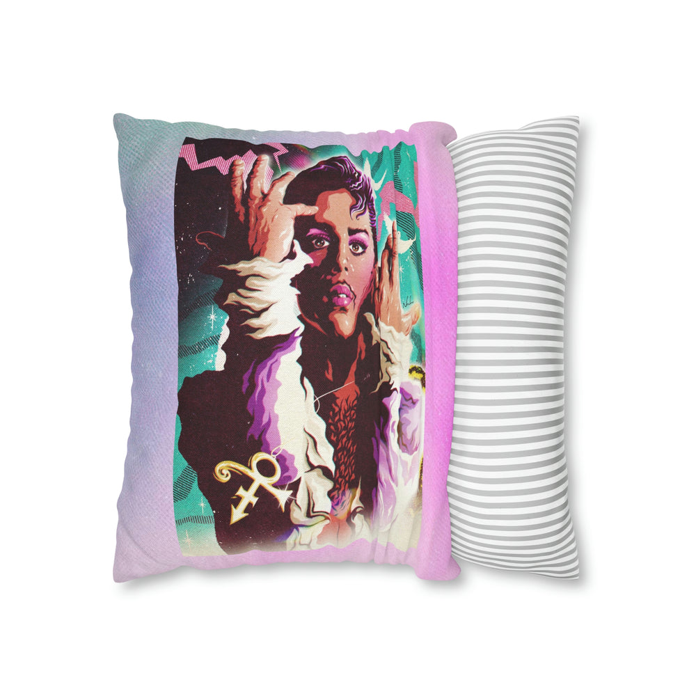 GALACTIC PRINCE - Spun Polyester Square Pillow Case 16x16" (Slip Only)
