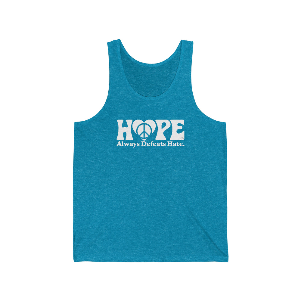 Hope Always Defeats Hate - Unisex Jersey Tank - Unisex Jersey Tank