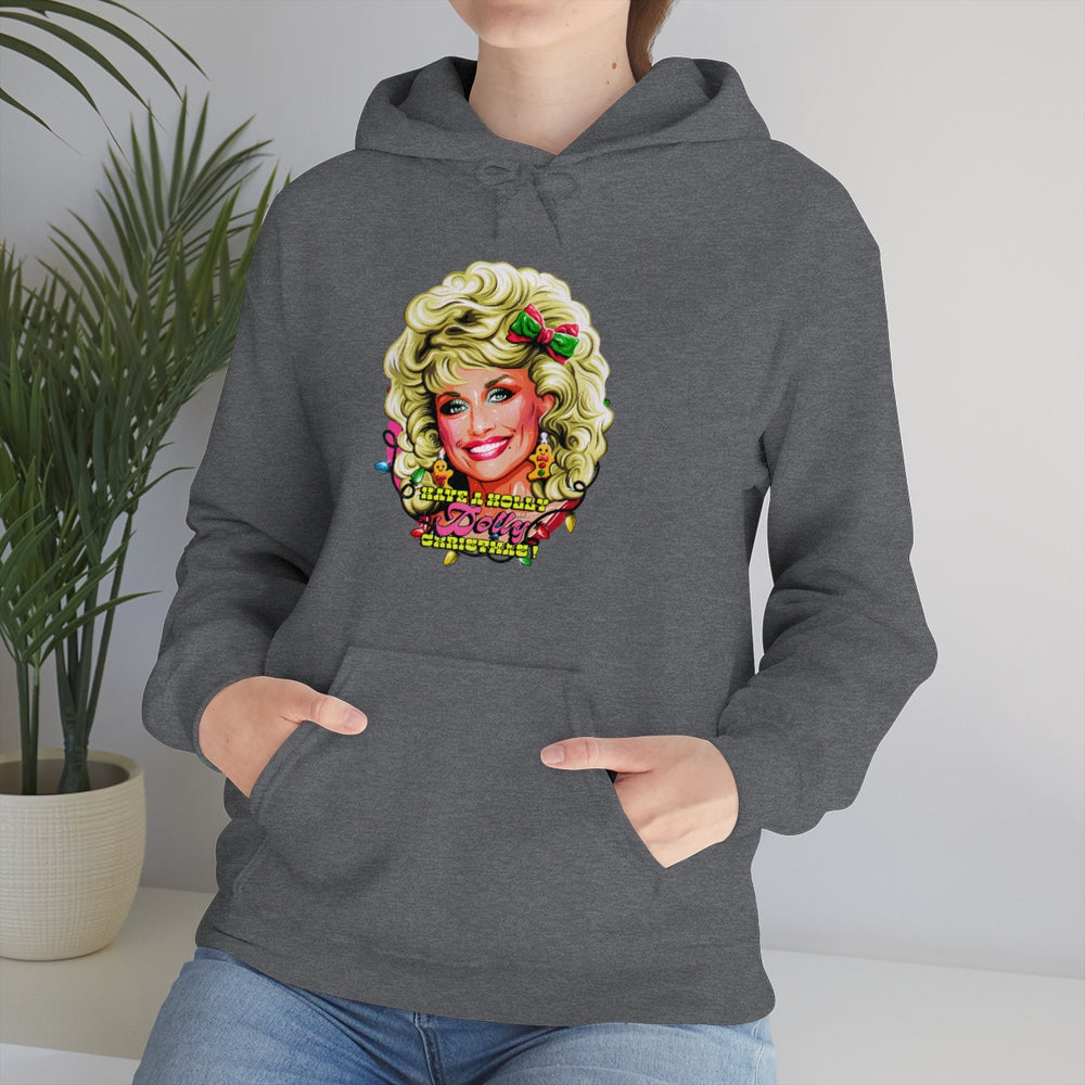 Have A Holly Dolly Christmas! - Unisex Heavy Blend™ Hooded Sweatshirt