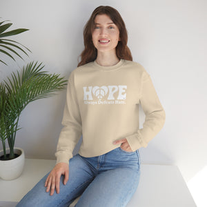 Hope Always Defeats Hate - Unisex Heavy Blend™ Crewneck Sweatshirt