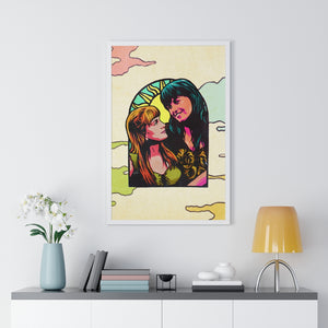 XENA X GABRIELLE [Coloured BG] - Premium Framed Vertical Poster