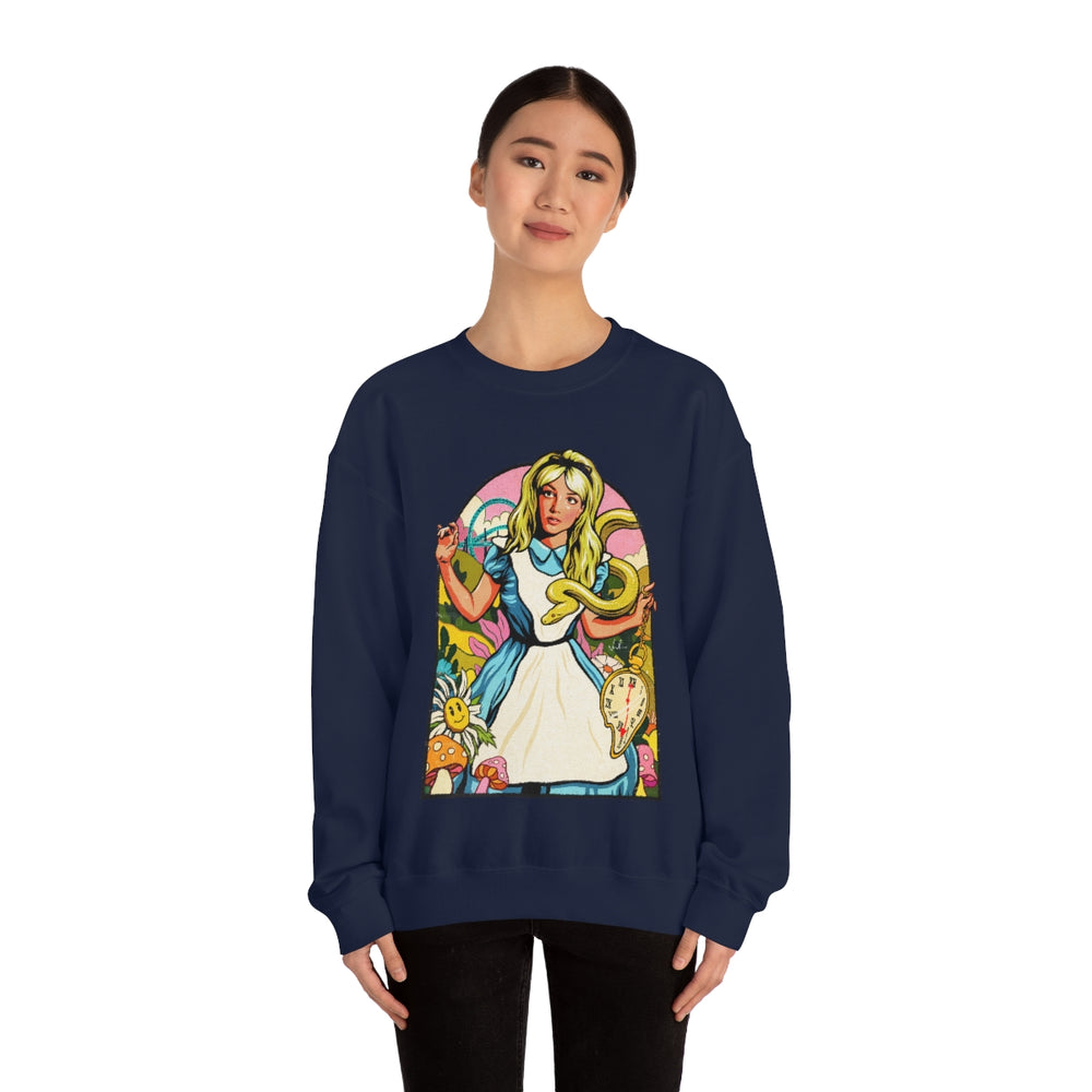 Down The Rabbit Hole [Australian-Printed] - Unisex Heavy Blend™ Crewneck Sweatshirt