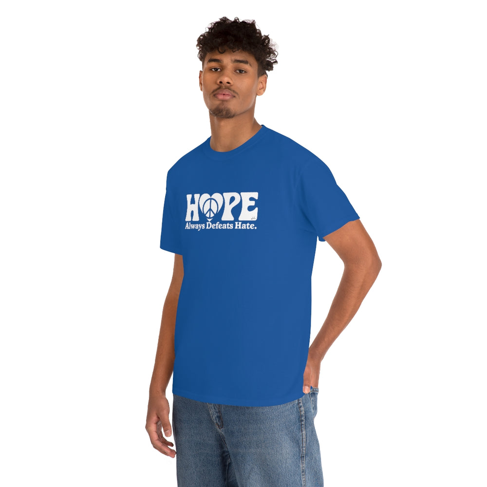 Hope Always Defeats Hate [Australian-Printed] - Unisex Heavy Cotton Tee