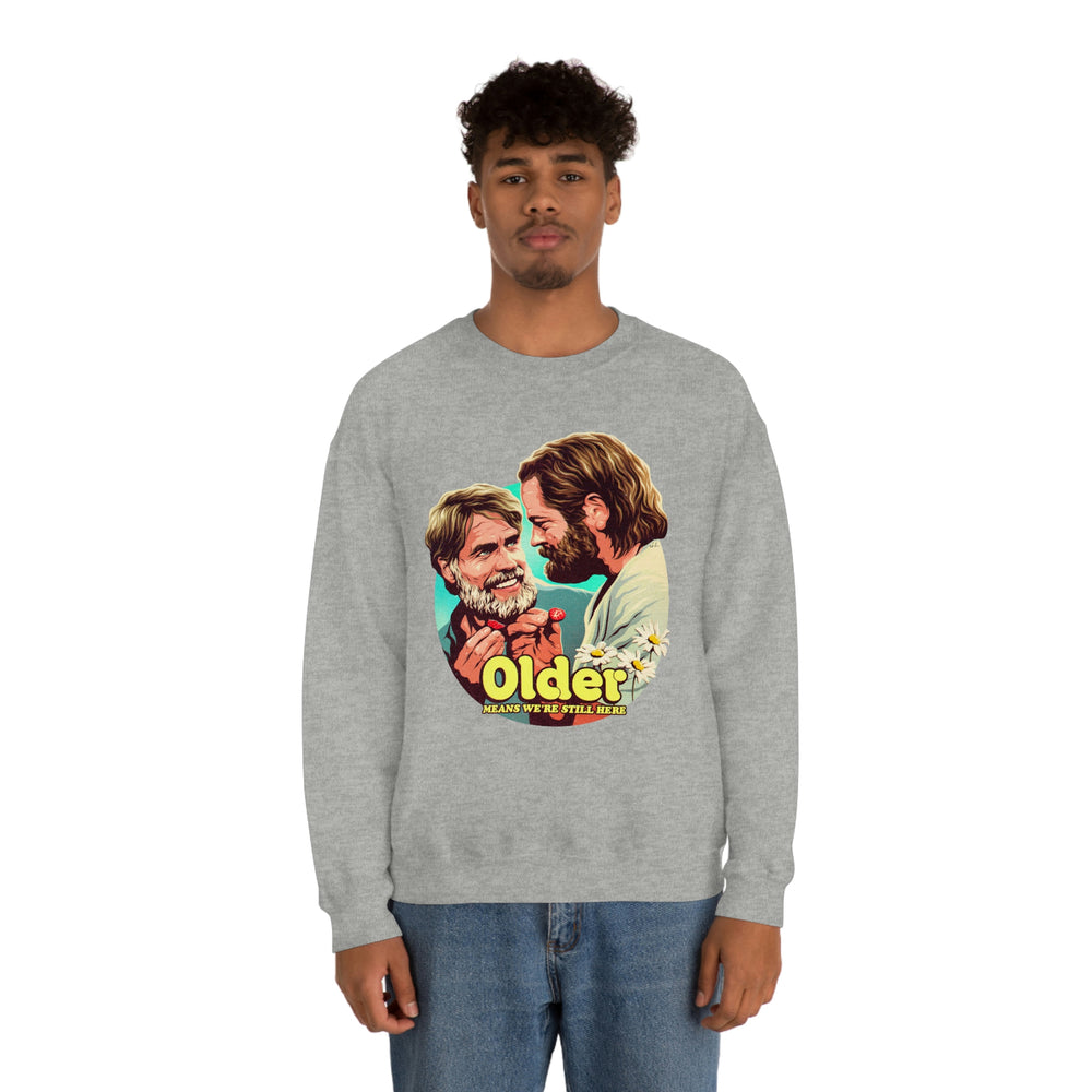 Older Means We're Still Here [Australian-Printed] - Unisex Heavy Blend™ Crewneck Sweatshirt