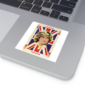 Queen Of Hearts - Square Vinyl Stickers