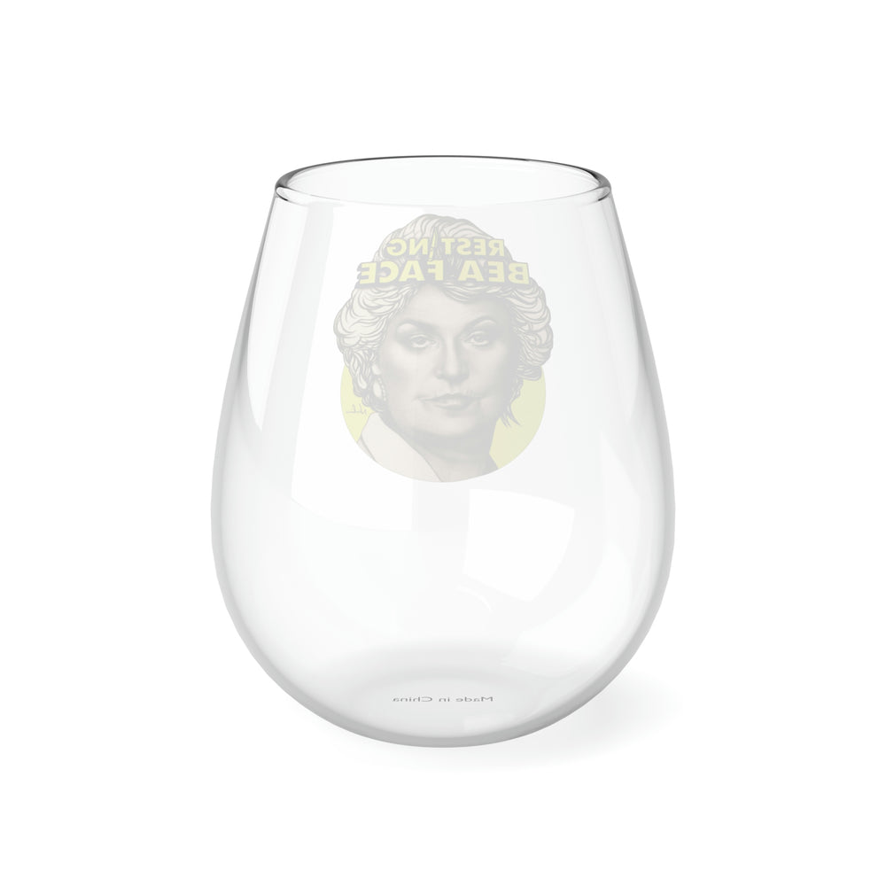 RESTING BEA FACE - Stemless Glass, 11.75oz