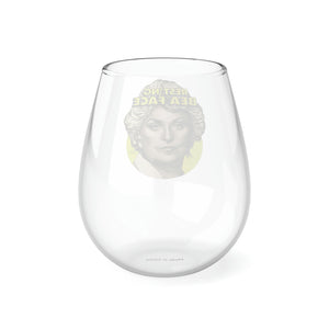 RESTING BEA FACE - Stemless Glass, 11.75oz