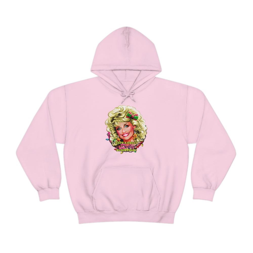 Have A Holly Dolly Christmas! - Unisex Heavy Blend™ Hooded Sweatshirt