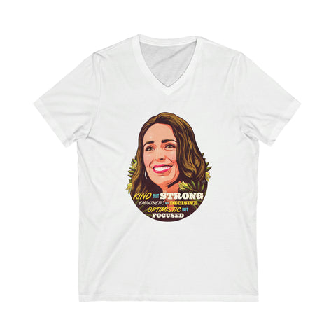 JACINDA ARDERN - Unisex Jersey Short Sleeve V-Neck Tee