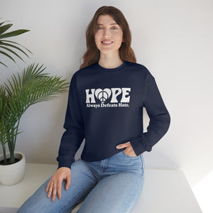 Hope Always Defeats Hate - Unisex Heavy Blend™ Crewneck Sweatshirt