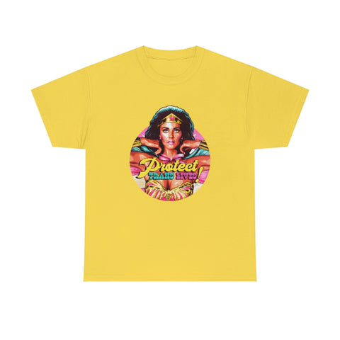 PROTECT TRANS LIVES [Australian-Printed] - Unisex Heavy Cotton Tee