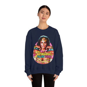 PROTECT TRANS LIVES [Australian-Printed] - Unisex Heavy Blend™ Crewneck Sweatshirt