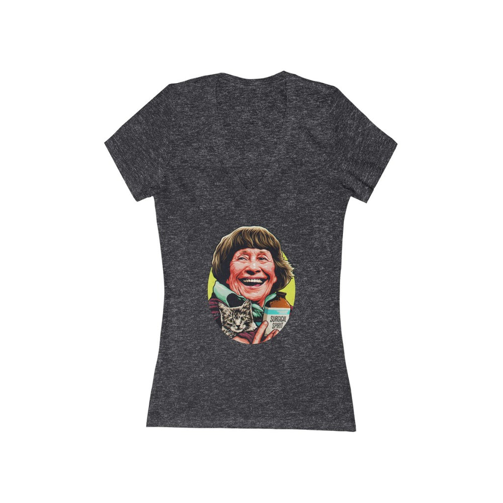 LIZZIE BIRDSWORTH - Women's Jersey Short Sleeve Deep V-Neck Tee