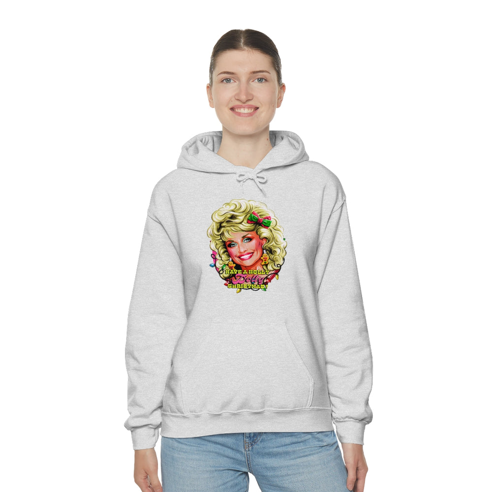 Have A Holly Dolly Christmas! - Unisex Heavy Blend™ Hooded Sweatshirt