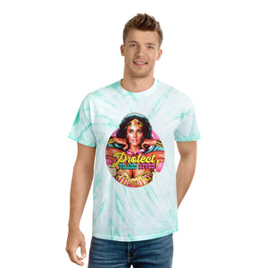 PROTECT TRANS LIVES - Tie-Dye Tee, Cyclone