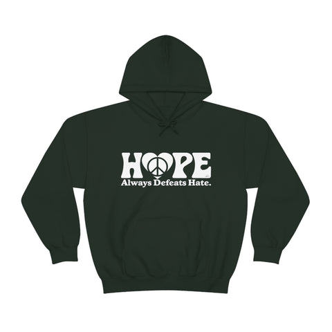 Hope Always Defeats Hate - Unisex Heavy Blend™ Hooded Sweatshirt