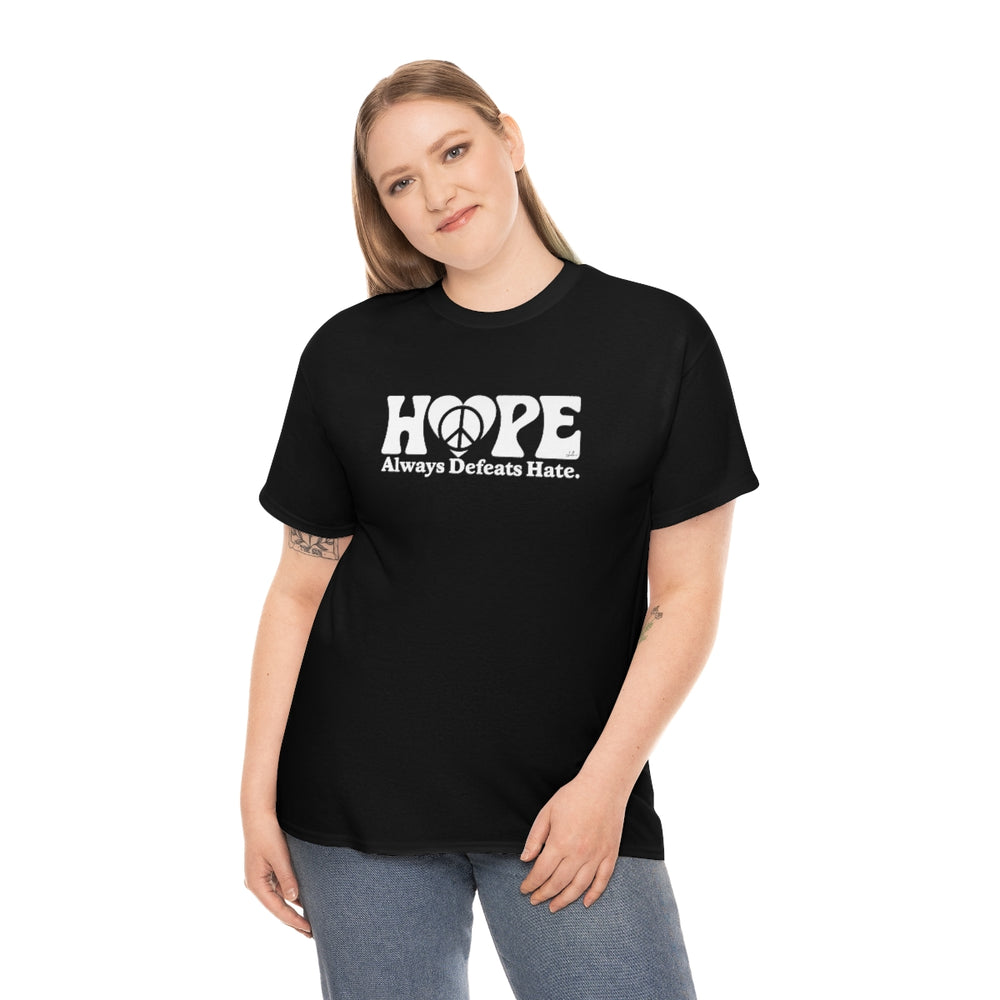 Hope Always Defeats Hate [Australian-Printed] - Unisex Heavy Cotton Tee