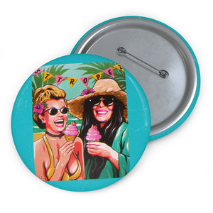 Ice Cream In St. Tropez - Custom Pin Buttons