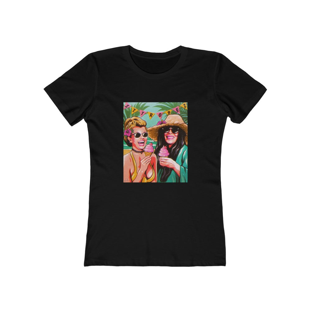 Ice Cream In St Tropez [Australian-Printed] - Women's The Boyfriend Tee