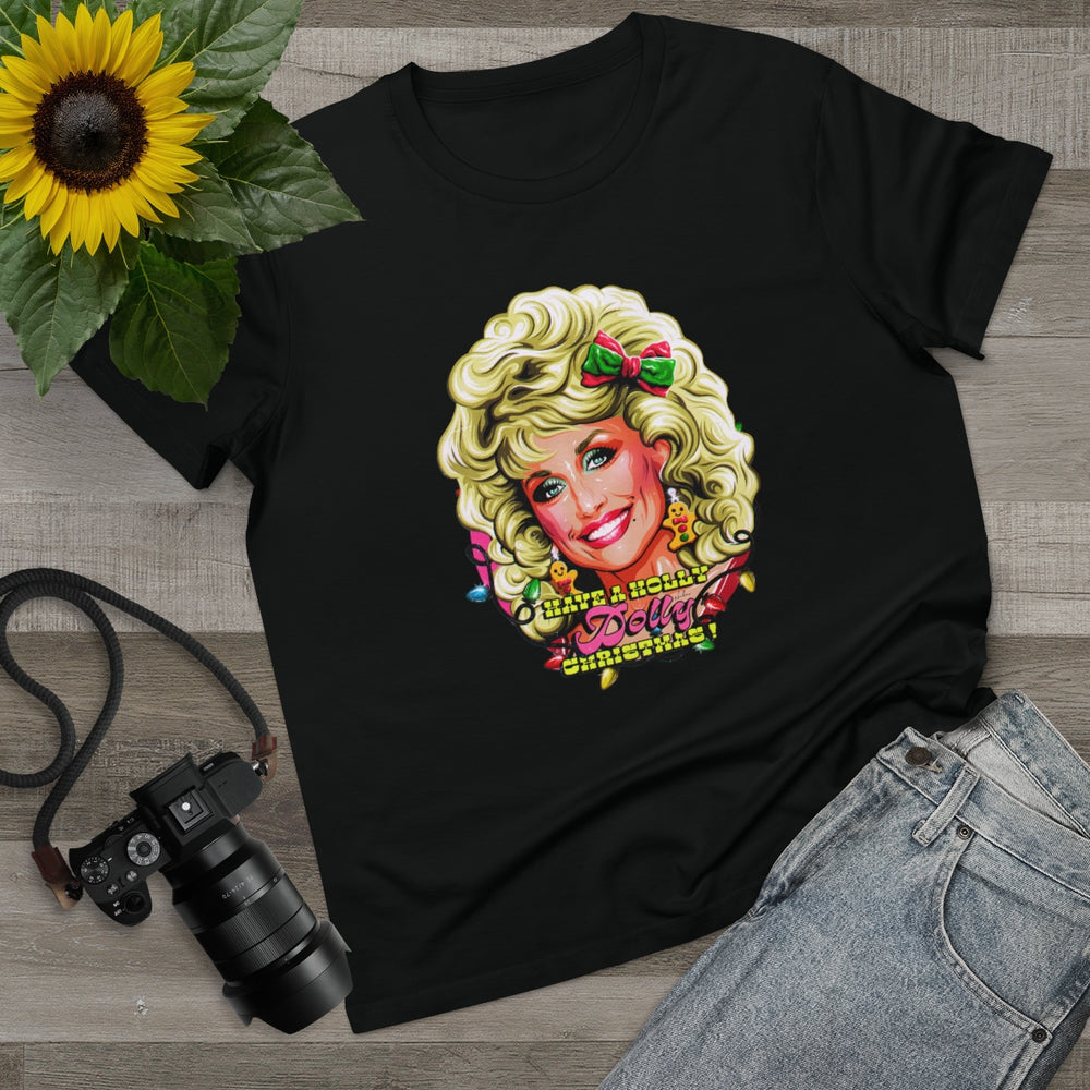 Have A Holly Dolly Christmas! [Australian-Printed] - Women’s Maple Tee