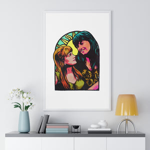 XENA X GABRIELLE - Premium Framed Vertical Poster