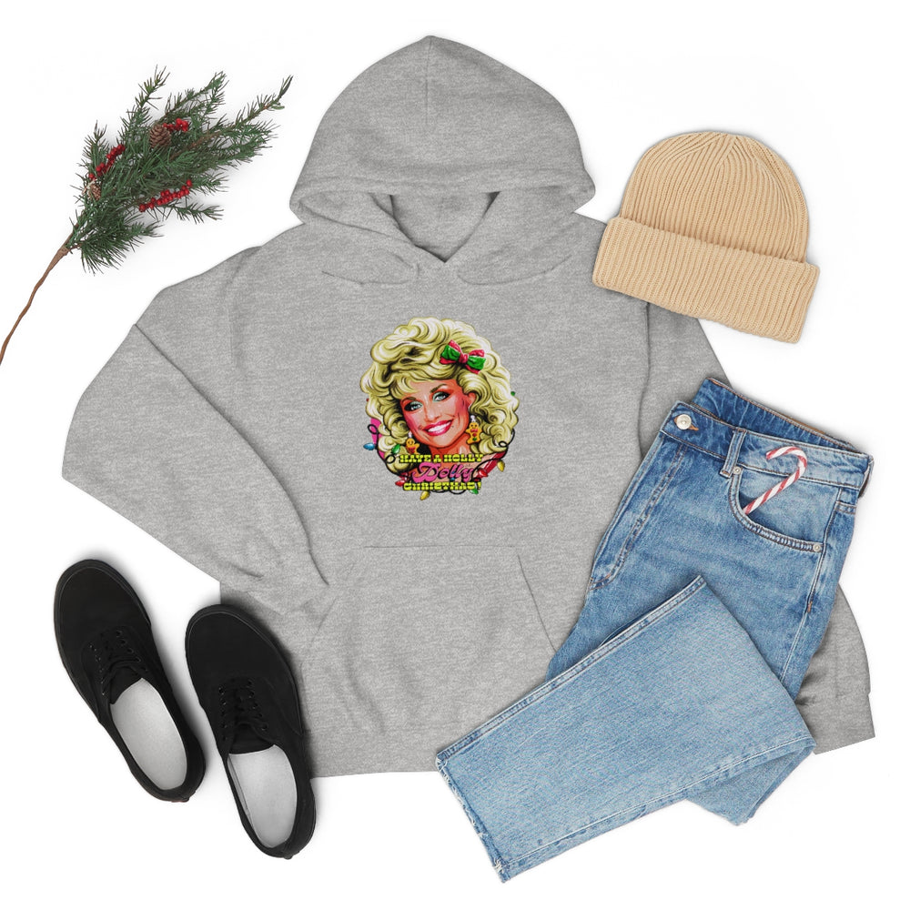 Have A Holly Dolly Christmas! - Unisex Heavy Blend™ Hooded Sweatshirt