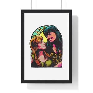 XENA X GABRIELLE - Premium Framed Vertical Poster