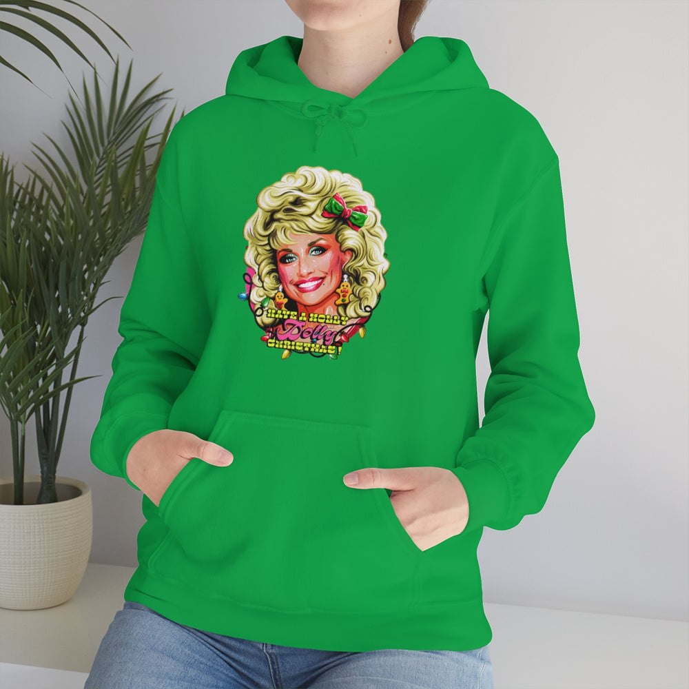 Have A Holly Dolly Christmas! - Unisex Heavy Blend™ Hooded Sweatshirt