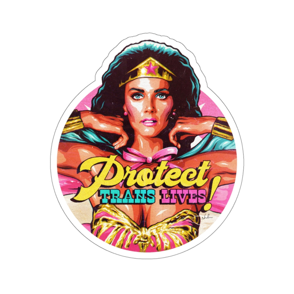 PROTECT TRANS LIVES - Kiss-Cut Stickers