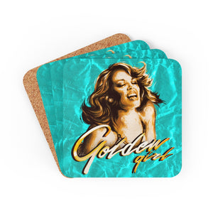 Golden Girl - Cork Back Coaster