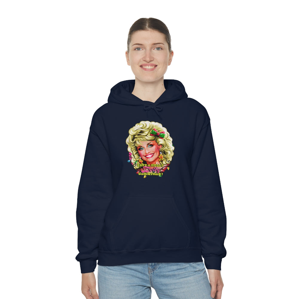 Have A Holly Dolly Christmas! - Unisex Heavy Blend™ Hooded Sweatshirt