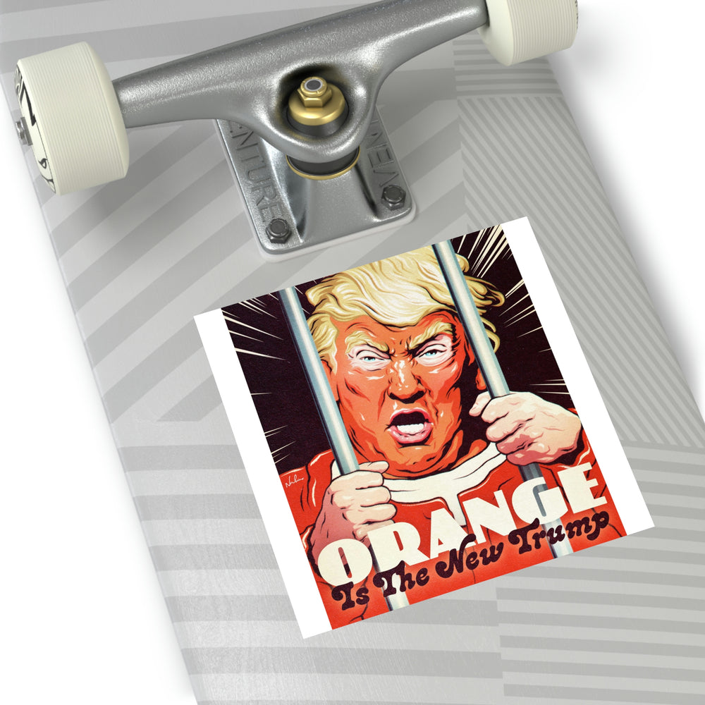 Orange Is The New Trump - Square Vinyl Stickers