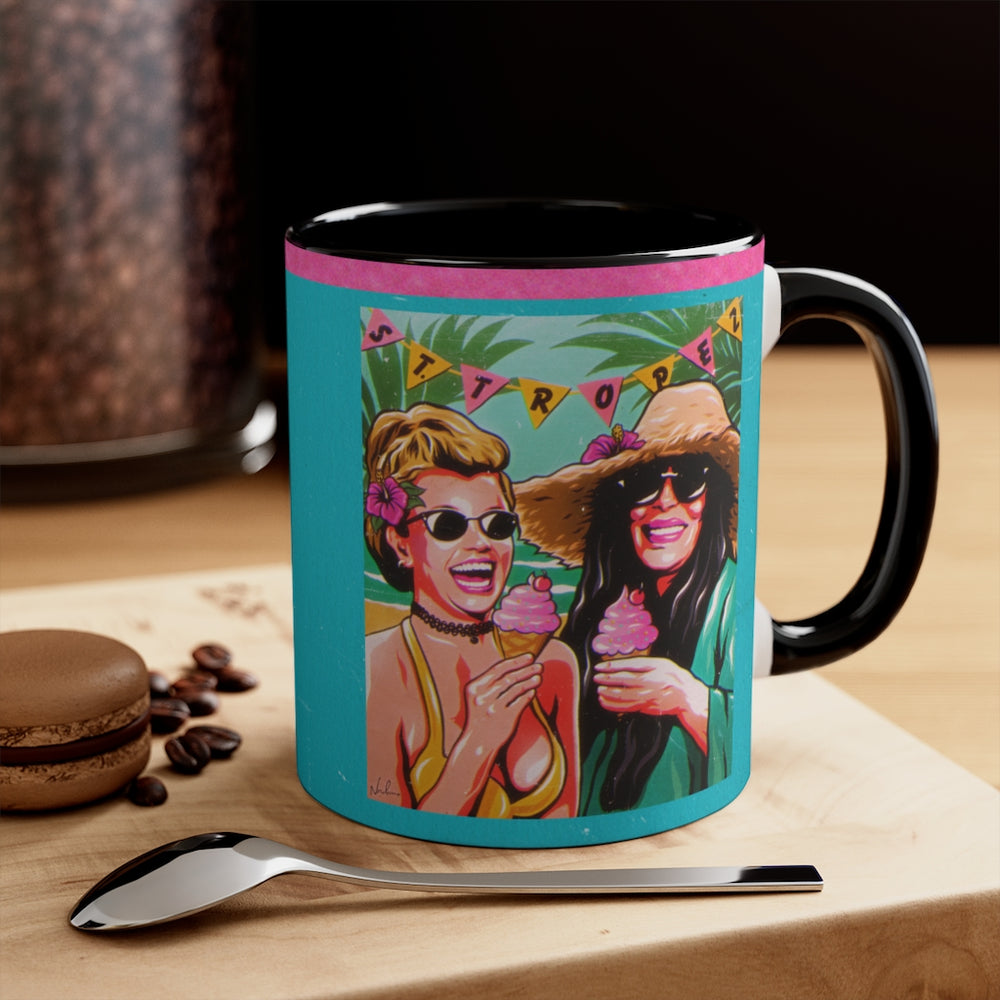 Ice Cream In St Tropez- 11oz Accent Mug (Australian Printed)