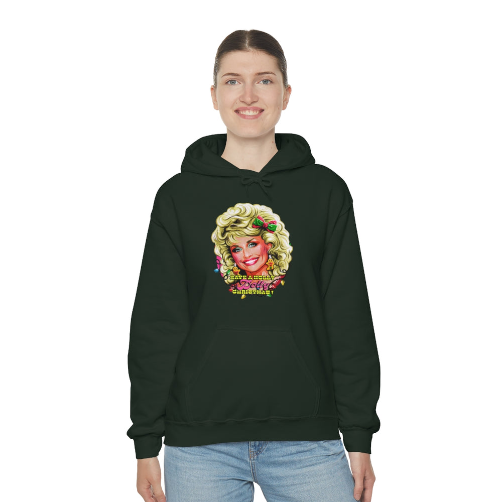 Have A Holly Dolly Christmas! - Unisex Heavy Blend™ Hooded Sweatshirt