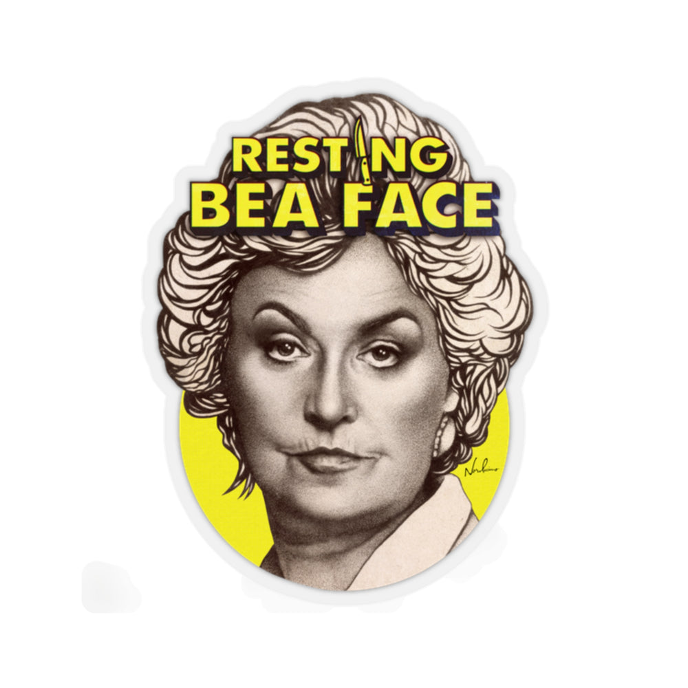 RESTING BEA FACE - Kiss-Cut Stickers